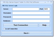 MS SQL Server to XML Convert Software screenshot